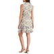 thumbnail image 3 of INSPIRE CHIC Vestidos de gasa para mujer, vestido mini sin mangas con fruncido floral en A, XL amarillo púrpura, 3 of 7