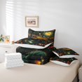 thumbnail image 5 of 7Pcs Monkey Bedding Cartoon 3D Wildlife Comforter Tropical Palm Trees Bedding Sets With Pillowcases And Throw Pillow Covers, Boatnical Flowers Leaves Queen Bedroom Comforter With Sheets, 5 of 5