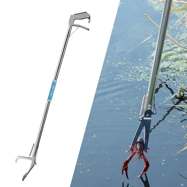 Atrapa serpientes de , herramienta para atrapar peces de , plegable, de acero inoxidable 15m