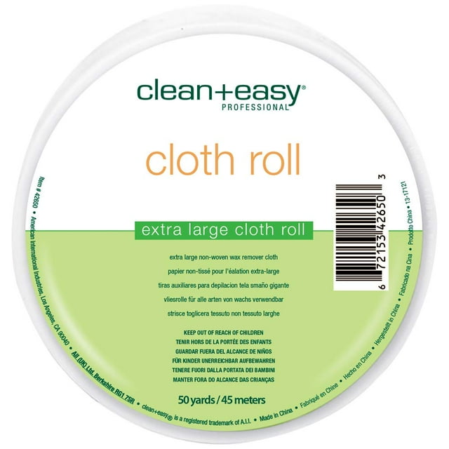 Tiras de cera Roll Clean + Easy, tela extra grande de 50 m