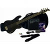 Silvertone Revolver Bass Guitar Package with Instructional DVD, Cobalt Blue