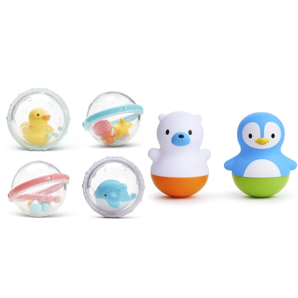 Juego de 6 burbujas y bolas de baño Munchkin Float & Play de Bath Toys