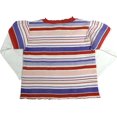 thumbnail image 2 of Artisans - Little Girls Long Sleeve Striped Top 26474-4T (White/Purple Stripe), 2 of 4