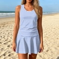 thumbnail image 6 of Minjewel Women Independence Day Printed Split Tankini Swimsuit Vacation Bathing Suit, Sky Blue L, 6 of 6