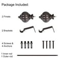 thumbnail image 5 of UTOPIA ALLEY Wall Mounted 3/4 Inch Curtain Rod - Curtain Rods For Windows 28 to 48 Inch, Adjustable Drapery Rods, Oil rubbed bronze Bedroom Curtain Rods, Tapestry Poles (Oil rubbed bronze, 28"-48"), 5 of 8