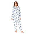 thumbnail image 4 of Adult Christmas Onesie Sea Turtle Blue Sea Animal Zipper One-Piece Pajamas Unisex with Pockets, 4 of 6
