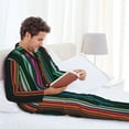 thumbnail image 6 of Lsque Colorful Stripes Pattern Long Sleeve Pajama Set for Men - Soft 2-Piece Sleepwear and Loungewear Set with Pockets, Comfy Nightwear-X-Large, 6 of 7