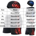 thumbnail image 3 of Men's Comfortable Swim Trunks Shorts and Cap Set, Elastic Waist Swimwear with Flame Pattern and UV Protection Beach & Poolside Vacation Blue 4XL, 3 of 8