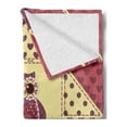 thumbnail image 2 of Owl Soft Flannel Fleece Throw Blanket, Vintage Inspired Owl Pattern Invisible to Prey Nocturnal Mimicking Predator, Cozy Plush for Indoor and Outdoor Use, 60" x 80", Purple Pink Yellow, by Ambesonne, 2 of 5