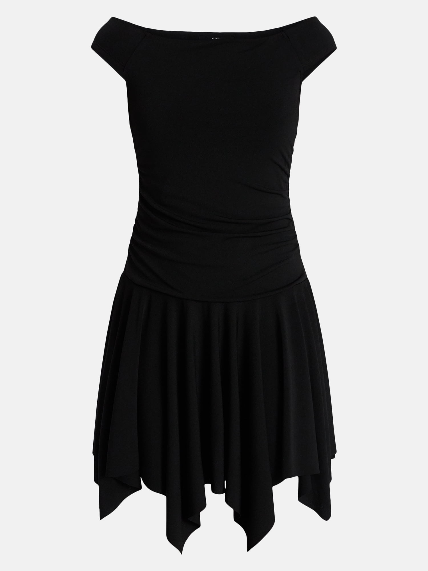 Madden NYC Women’s Off-the-Shoulder Mini Dress with Sharkbite Hem, Sizes XXS-XXL