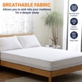 thumbnail image 3 of Cheer Collection Knitted Fabric Waterproof Mattress Protector, 3 of 5