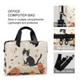 thumbnail image 4 of FORMRS 16" Laptop Sleeve Bag Carrying Case with Handle Travel Shoulder Briefcase, Gray Cartoon Halloween Cat, 4 of 8