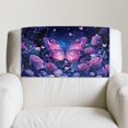 thumbnail image 2 of TSOVTHRID Violet Butterfly Rose Daisy Print Recliner Headrest Cover Easy Care PU Leather, Wear Resistant & Stain Resistant Couch Chair Head Protector for Sofa 17x27 in, 2 PCS, 2 of 7