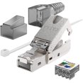 thumbnail image 2 of 8x Toma De Red Cat 6a Rj45 Sin Herramientas Con Conexión Lsa Para Cable De Instalación Rígido Cable Lan Blindado 10gbit/s Carcasa Metálica Cat6a, 2 of 4