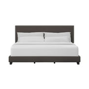 Willow Nailhead Trim Upholstered King Bed, Charcoal
