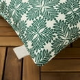 thumbnail image 3 of MARTHA STEWART Tulum Indoor Outdoor Decorative Pillow 2-Pack Set, UV Fade Resistant, Water Repellent, Printed Modern Design, Green, 18"x18", 3 of 9