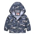 thumbnail image 4 of Coerni Kids Boys' Hooded Cartoon Dinosaur Jacket Windbreaker Outerwear Jackets Cute Sweatshirts Zipper Poncho Tops Streetwear, 4 of 9