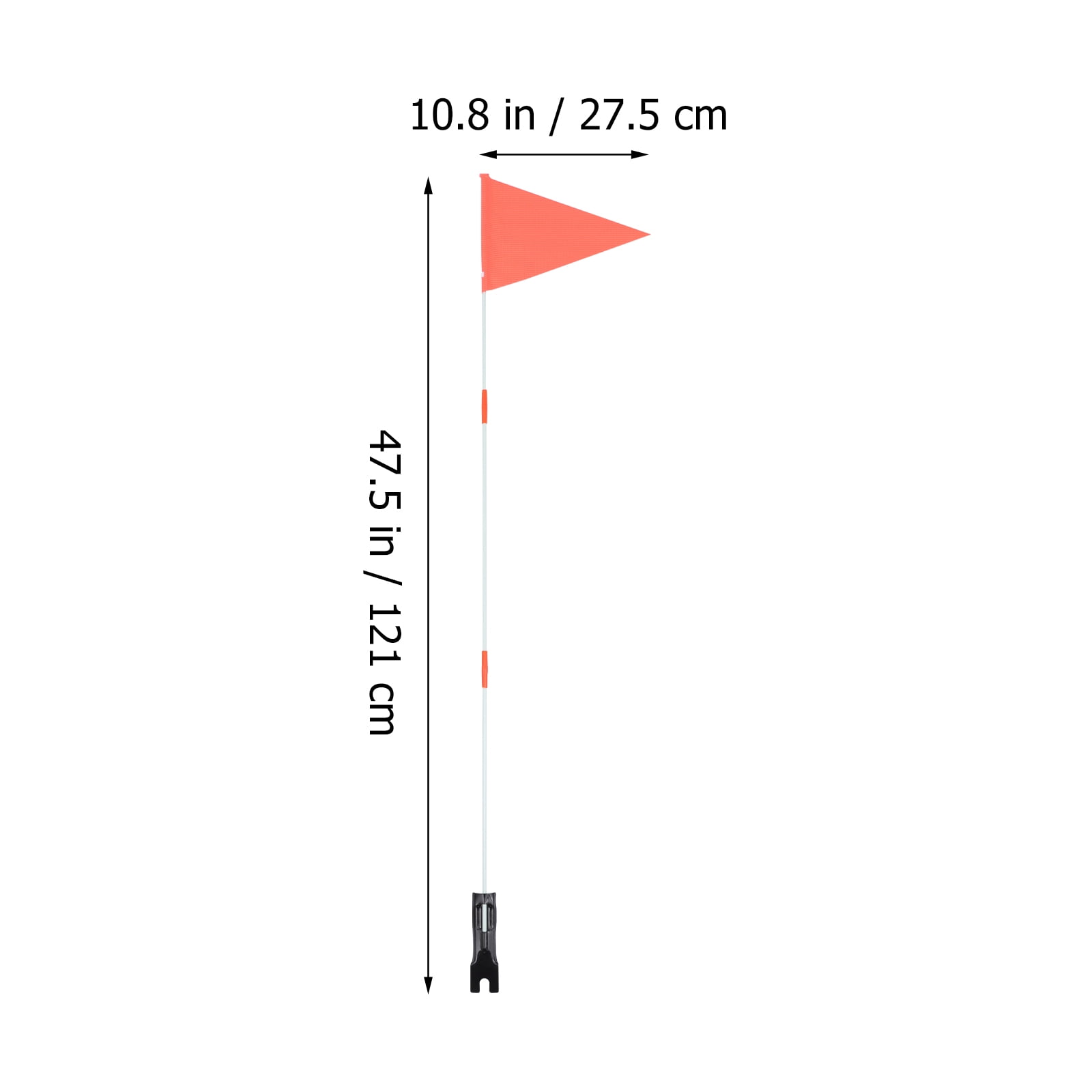2 Sets Bike Safety Flag with Pole and Mounting Bracket Double Sided