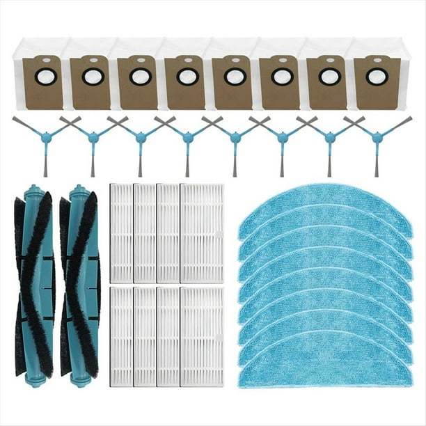 Compatible con Bluebot Precision Plus Piezas de Repuesto Accesorios Cepillo Principal Filtro HEPA Paño de Fregona Bolsa para Polvo