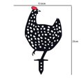 thumbnail image 3 of Decoración de gallo de metal, decoraciones de pollo de patio, estatuas de jardín al aire libre, escultura de pollo de metal para patio trasero decoración de cocina y adornos de césped, 3 of 4