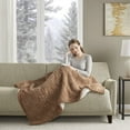 thumbnail image 2 of Luxurious Sherpa Heated Throw - Fashionable & Functional - Variegated Color Pattern - 3 Heat Settings - Overheating Protection - Machine Washable - Oeko-Tex Certified - Stay Cozy & Stylish All Winter, 2 of 3