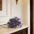 thumbnail image 6 of Artificial Plastic Flowers, Faux Greenery Small Bouquet, Lifelike Durable Fake Gypsophila for Home Vase, Wedding Centerpiece & Party Table Mantel Spring Decor, 14.1in, Purple, 6 of 6