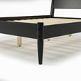 thumbnail image 5 of Camaflexi Mid Century Platform Bed Wood Panel Bed Frame with Headboard, Queen, Black, 5 of 7