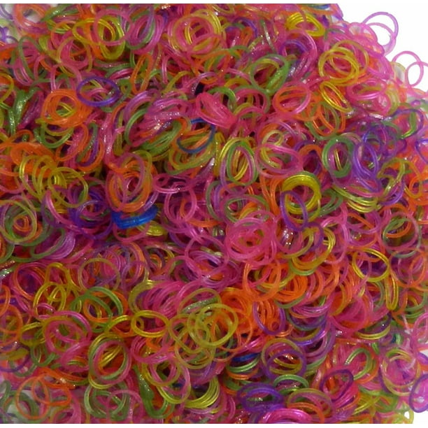 Bulk Rubber Bands for Looms 3000 Bulk Pack Light Glitter Color Mix