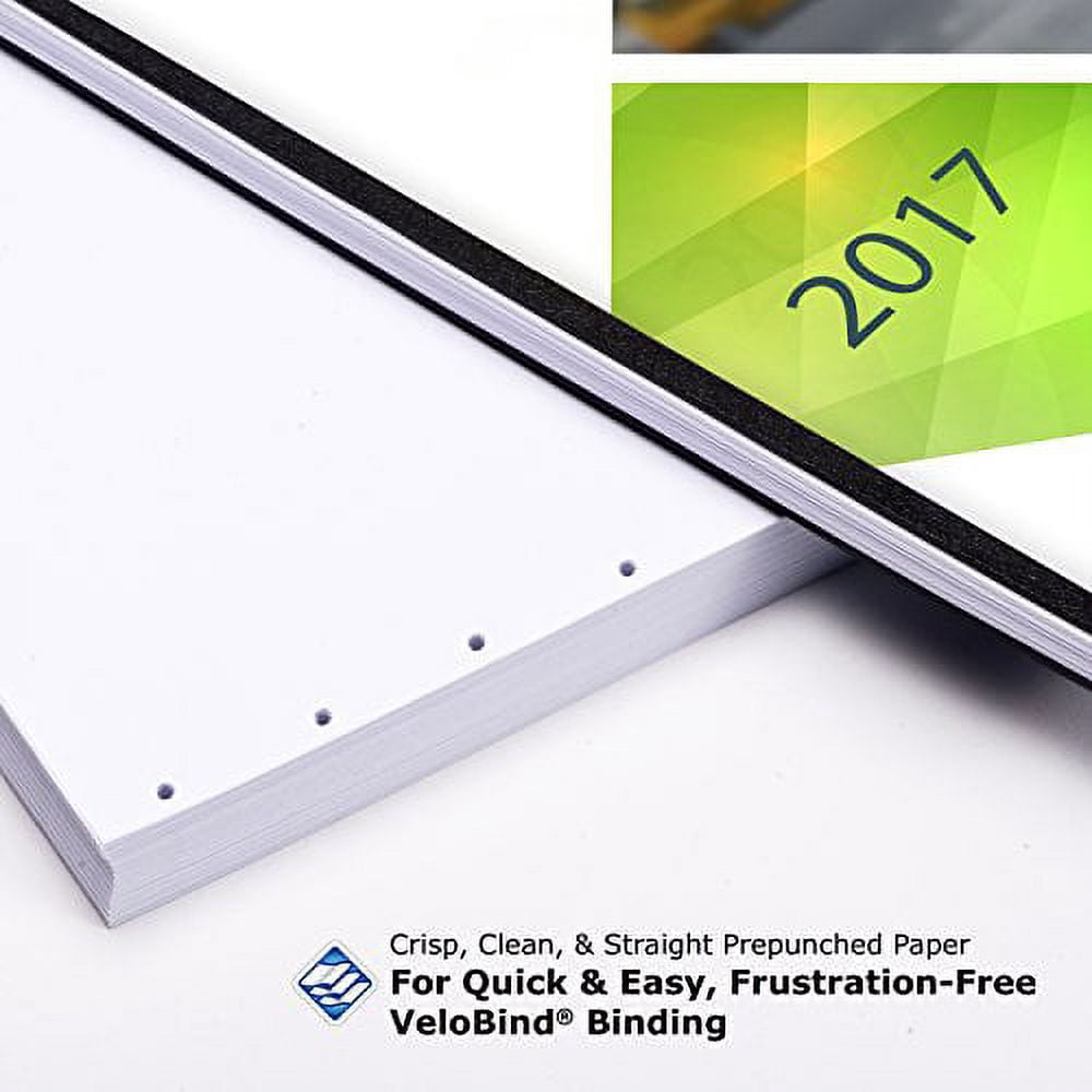 PrintWorks Professional Prepunched Paper, 8.5 x 11, 20 lb., Velobind 11 Pin or Velobind 4 Pin Report & Presentation Paper, 500 Sheets, White (04330)