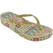 MUK LUKS Wedge Flip Flops