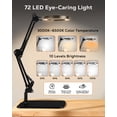 thumbnail image 3 of Riousery 10X Magnifying Lamp with Light, Adjustable Swing Arm, Desk Base and Clamp, USB Powered for Reading, Crafts and Repair, 3 of 7
