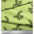 thumbnail image 3 of Soimoi Crepe Silk Fabric Leaves & Floral Block Printed Craft Fabric by The Yard 42 Inch Wide, 3 of 3