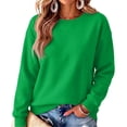 thumbnail image 2 of Womens Oversized Sweatshirts Basic Solid Pullover Tops Fall Winter Long Sleeve Crewneck Clothes, 2 of 5