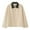 01 Beige, variant on YueHuiYing Womens Cropped Barn Jacket Contrast Collar Canvas Jackets Lightweight Utility Coat with Pockets