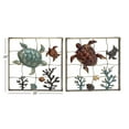 thumbnail image 4 of DecMode Multi Colored Metal Turtle Wall Decor (2 Count), 4 of 8