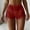 Red, variant on Women's Sheer Swimsuit Coverup Shorts Drawstring Side Mesh Beach Summer Cover Up Bikini Bottoms (Panty not Included)