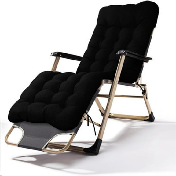 Chaise Lounge Chair Cushion, 65inch Thicker Soft Comfortable Zero Gravity Chair Pad, Rocking Chair Sofa Cushion for Outdoor Indoor Home Office, Black(Chair not included)