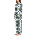 thumbnail image 2 of FORMRS Womens Pajama Set Long Sleeve Top and Pants with Pockets Soft Comfy Lounge Sleepwear, Sizes S-2XL, Gold Geometric Pattern, 2 of 7