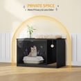 thumbnail image 5 of Hzuaneri 39.4" Cat Litter Box Enclosure, Hidden Cabinet Furniture with Bell, Farmhouse Style, Black, 5 of 8