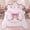 Pink A, variant on Erosebridal Floral L Letter Kids Twin Comforter Sets, Pink Damask Flower Bedding Set, 2pcs
