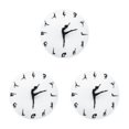 thumbnail image 3 of Guardoinrt Round Music Keyboard Wall Clock Unique Style And Silent Operation For Any Room Elegant Piano Key Clock ABS Timeless Ballet 1 3Set, 3 of 6