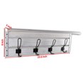 thumbnail image 6 of DUCIHBA 23.6" Wall Shelves, Rustic Coat Rack, Wood & Metal Hooks, Single Shelf - White - Holds 20 lbs, 6 of 7