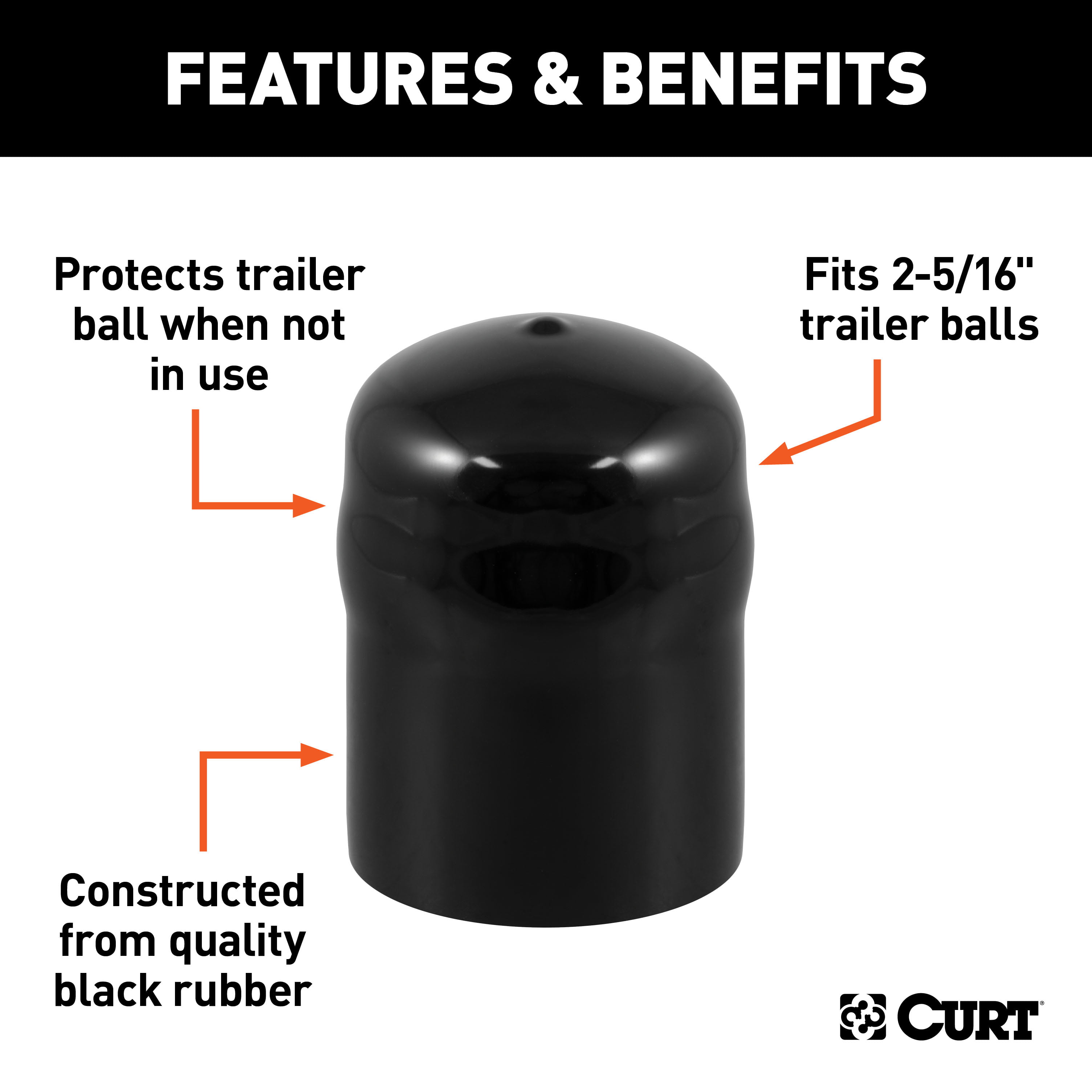 for ball head hitches with up to Ø 50 mm Tow Bar Cover made of rubber abrasion & dirt protection Tow Ball Cover Trailer Hitch Ball Cover Pack of 2 Rubber Ball Cover 2 inch car wash proof