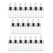 20Pcs Empty Essential Oil Bottle, Refillable Oil Containers Clear Bottle ,Liquid Bottles ,Small Dropper Bottles for Travel ,Hotel ,Perfume Oil , 2ML