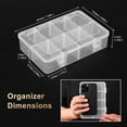 thumbnail image 2 of 8-Compartment Crafts Storage Box, Bead Organizers and Storage,Clear Adjustable Jewelry Bead Organizer Box Storage Container Case (Clear), 2 of 7