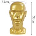 thumbnail image 2 of Cabeza Modelo de cabeza masculina, circunferencia de la cabeza de 23 pulgadas Altura 33 cm Uso múltiple Dorado Yuyangstore Cabeza de maniquí masculino, 2 of 8