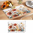 thumbnail image 6 of Spring Orange Floral Placemats Set of 6, Country Vintage Farm Flower Green Leaf Non-Slip Place Mats Washable Table Mats for Kitchen Dining Table Decorations Indoor/Outdoor, 6 of 9