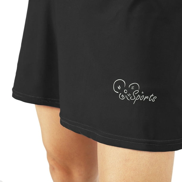 Jupe de cyclisme 2 en 1 pour femme avec doublure rembourr e en gel Short de v lo Jupe de sport athl tique s chage rapide