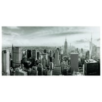 Empire Art Direct My New York Frameless Free Floating Tempered Glass Panel Graphic Wall Art, 72" x 36", Ready to Hang