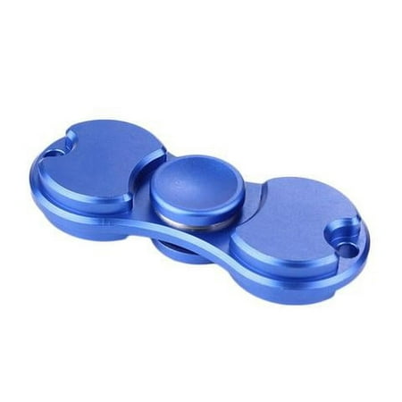 2 Pack - Fidget Spinner Stainless Steel Dual-Bearing Gadget - Blue